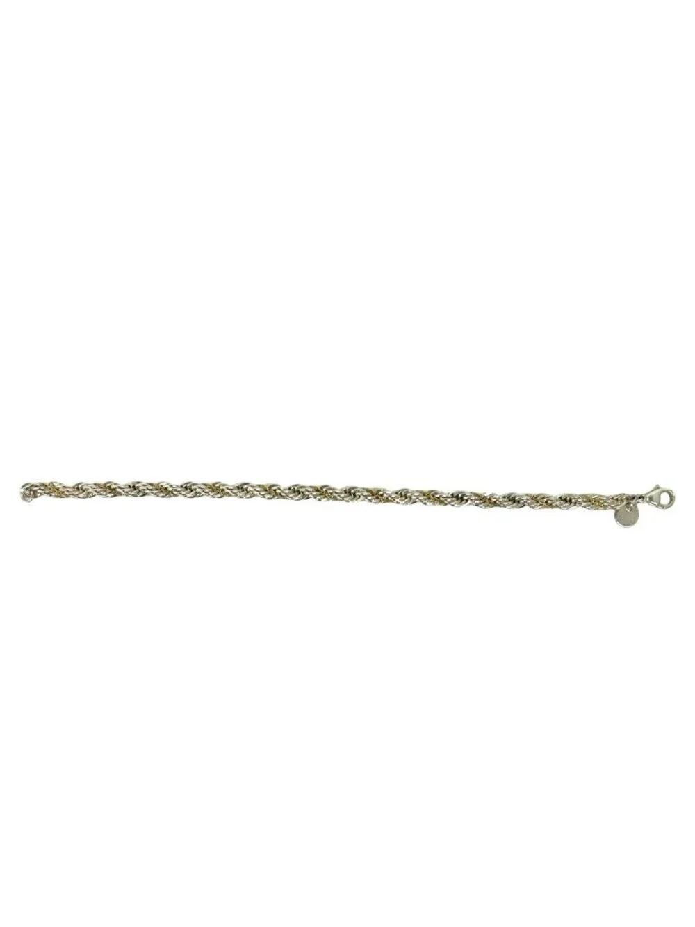 Tiffany & Co Twisted Rope Bra 925 Sterling Silver Gold 18k Bracelet